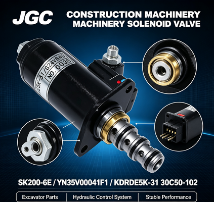 Válvula Solenoide de Escavadeira SK200-6E YN35V00041F1 KDRDE5K-31 30C50-102