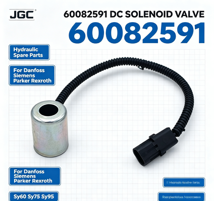 60082591 Peças Hidráulicas Válvula Solenoide DC para Danfoss Parker Rexroth Sy60 Sy75 Sy95