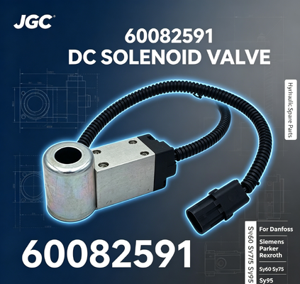 60082591 Peças Hidráulicas Válvula Solenoide DC para Danfoss Parker Rexroth Sy60 Sy75 Sy95