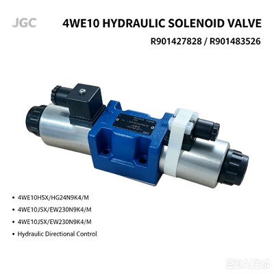 Válvula Direcional Solenoide Hidráulica Série 4WE10 R901427828 4WE10H5X/HG24N9K4/M R901483526 4WE10J5X/EW230N9K4/M