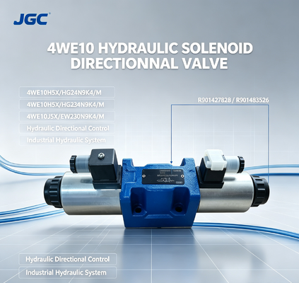 Válvula Direcional Solenoide Hidráulica Série 4WE10 R901427828 4WE10H5X/HG24N9K4/M R901483526 4WE10J5X/EW230N9K4/M