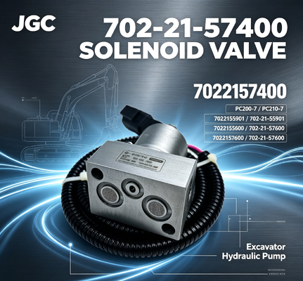 Válvula Solenoide de Bomba Hidráulica PC200-7 PC210-7 7022155901 7022157600 702-21-55901 702-21-57600 7022157400