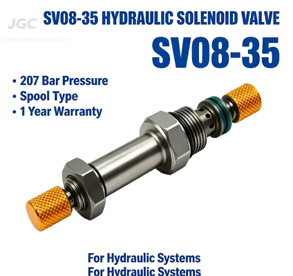SV08-35 Válvula solenoide hidráulica de bobina elétrica parafusada de pressão de 207 bar Garantia de 1 ano para sistemas hidráulicos