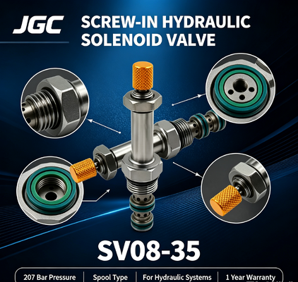 SV08-35 Válvula solenoide hidráulica de bobina elétrica parafusada de pressão de 207 bar Garantia de 1 ano para sistemas hidráulicos