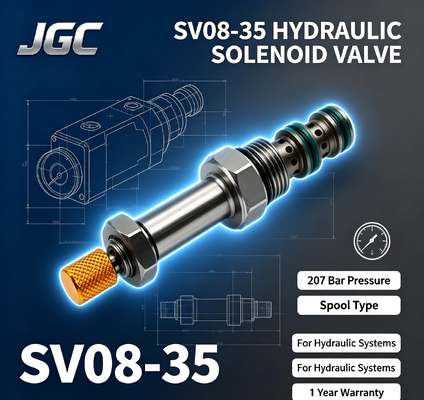 SV08-35 Válvula solenoide hidráulica de bobina elétrica parafusada de pressão de 207 bar Garantia de 1 ano para sistemas hidráulicos