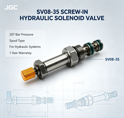 SV08-35 Válvula solenoide hidráulica de bobina elétrica parafusada de pressão de 207 bar Garantia de 1 ano para sistemas hidráulicos