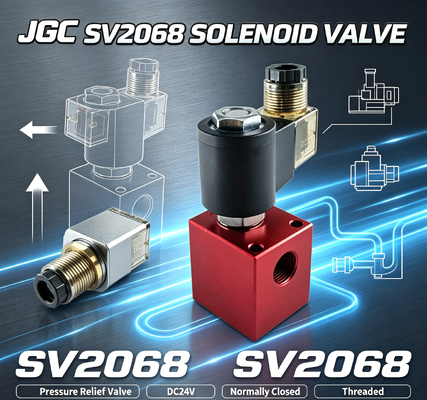 SV2068 Hydraulic Solenoid Ball Valve Pressure Relief Valve Threaded Cartridge DC24V Normally Closed Pressure Maintaining Valve