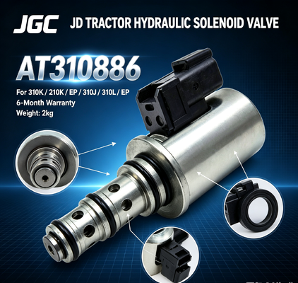 AT310586 Nova válvula solenoide hidráulica para peças de trator JD 310K/210K/EP/310J/310L/EP Garantia de 6 meses 2kg