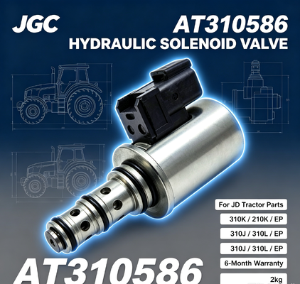 AT310586 Nova válvula solenoide hidráulica para peças de trator JD 310K/210K/EP/310J/310L/EP Garantia de 6 meses 2kg