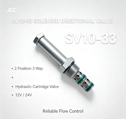 SV10-33 Válvula Direcional Operada por Solenoide 2 Posições 3 Vias Válvula Cartucho Solenoide Hidráulica 12V 24V