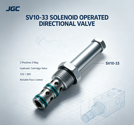 SV10-33 Válvula Direcional Operada por Solenoide 2 Posições 3 Vias Válvula Cartucho Solenoide Hidráulica 12V 24V