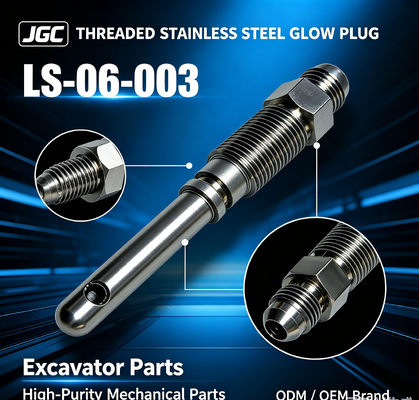 LS-06-003 Peças Mecânicas Personalizadas de Alta Pureza Peças de Escavadeira Bujão Incandescente de Aço Inoxidável Rosqueado Marca ODM/OEM