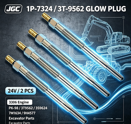 1P-7324 3T-9562 24V Glow Plug 2 PCS 3306 Motor SONOCMP Diesel Glow Plug para PK-98 3T9562 3S9624 7M1634 9H4577 Peças de escavadeira