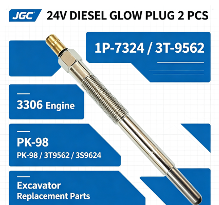 1P-7324 3T-9562 24V Glow Plug 2 PCS 3306 Motor SONOCMP Diesel Glow Plug para PK-98 3T9562 3S9624 7M1634 9H4577 Peças de escavadeira