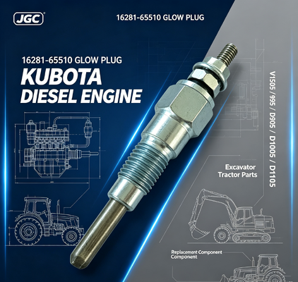 16281-65510 Vela de Ignição para Motor Diesel Kubota V1505 D905 D1005 D1105 Peças de Reposição para Escavadeira Trator