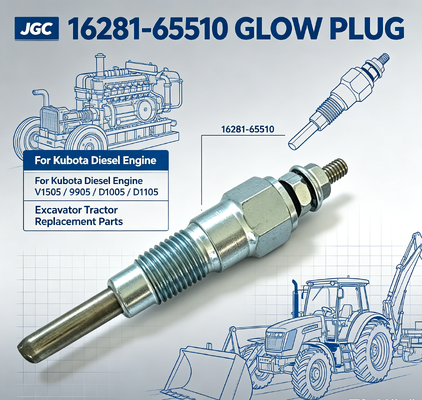 16281-65510 Vela de Ignição para Motor Diesel Kubota V1505 D905 D1005 D1105 Peças de Reposição para Escavadeira Trator