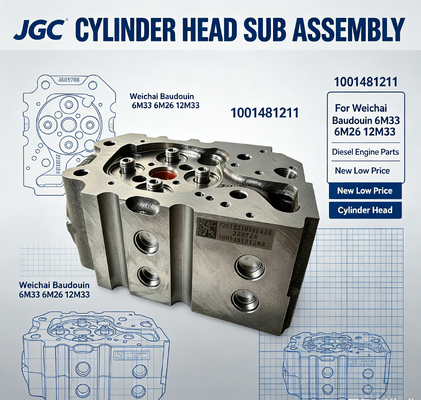 1001481211 Nova cabeça de cilindro de baixo preço Subconjunto cabeça de cilindro para Weichai Baudouin 6M33 6M26 12M33 motores diesel