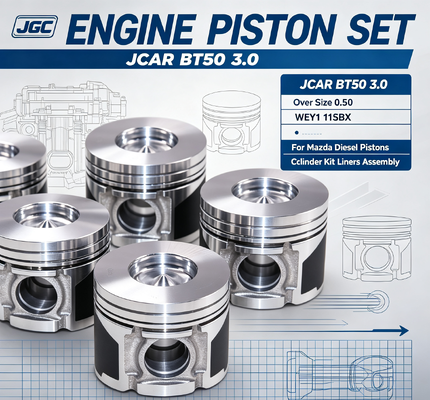 JCAR BT50 3.0 Over Size 0.50 WEY1 11SBX Assemblagem para Mazda Diesel Pistons Kit de cilindros Liners Liners Set de pistões do motor
