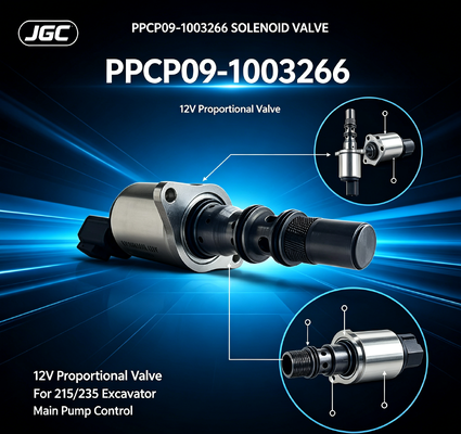 PPCP09-1003266 válvula de solenoide proporcional de aço de alta resistência de 12 V para bomba principal de escavadeira 215/235