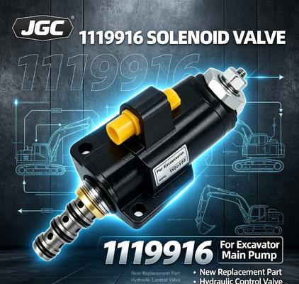 1119916 Válvula Solenoide para Bomba Principal de Escavadeira - Peça de Reposição Nova