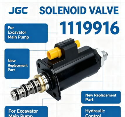 1119916 Válvula Solenoide para Bomba Principal de Escavadeira - Peça de Reposição Nova