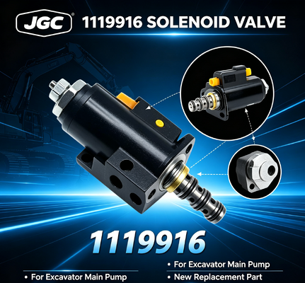 1119916 Válvula Solenoide para Bomba Principal de Escavadeira - Peça de Reposição Nova