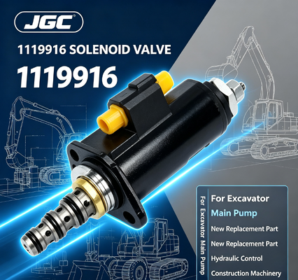1119916 Válvula Solenoide para Bomba Principal de Escavadeira - Peça de Reposição Nova
