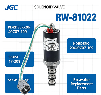 SKX5P-17-208 Peças de reposição Válvula Solenoide da Bomba RW-81022 "KDRDE5K-20/40C07-109 " para peças automotivas de escavadeira