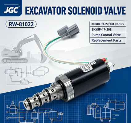 SKX5P-17-208 Peças de reposição Válvula Solenoide da Bomba RW-81022 "KDRDE5K-20/40C07-109 " para peças automotivas de escavadeira