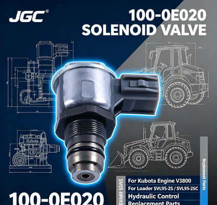 100-0E020 Partes de escavadeira válvula solenoide para motor Kubota V3800 carregador SVL95-2S SVL95-2SC