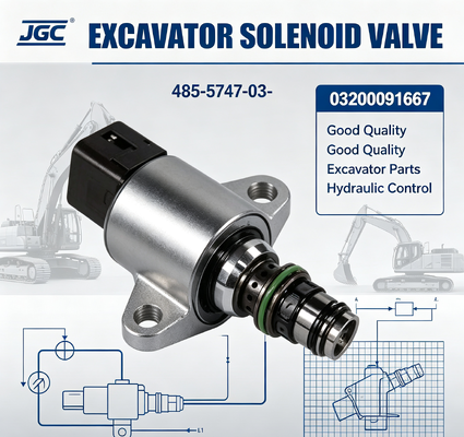 485-5747-03- 03200091667 VÁLVULA SOLENOIDE Peças de Escavadeira de Boa Qualidade