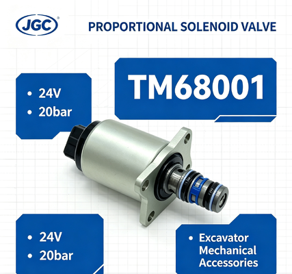 TM68001 Acessórios mecânicos de escavadeira 24V 20bar Valva de solenoide proporcional de escavadeira