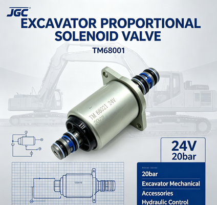 TM68001 Acessórios mecânicos de escavadeira 24V 20bar Valva de solenoide proporcional de escavadeira