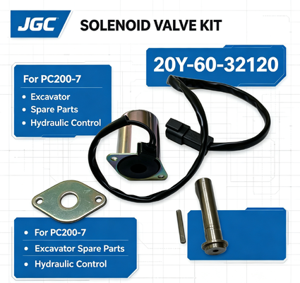 PC200-7 Peças de máquinas de construção Peças sobressalentes de escavadeiras Válvula solenoide para 20Y-60-32120