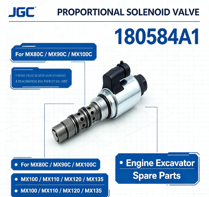 180584A1 válvula de solenoide proporcional para MX80C MX90C MX100C MX100 MX110 MX120 MX135 Partes sobressalentes de válvulas de escavadeira de motor