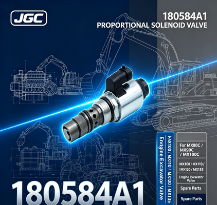 180584A1 válvula de solenoide proporcional para MX80C MX90C MX100C MX100 MX110 MX120 MX135 Partes sobressalentes de válvulas de escavadeira de motor