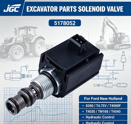 5168052 Válvula Solenoide para Peças de Escavadeira Ford New Holland 8260 T4.75V T4060F T4030 TM165 T4040