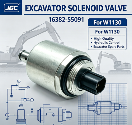 Válvula Solenoide de Escavadeira de Alta Qualidade 16382-55091 para W1130