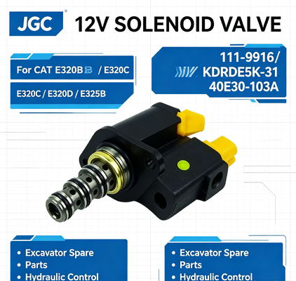 111-9916  Válvula Solenoide para Escavadeira 12V Nº da Peça KDRDE5K-31 40E30-103A para CAT E320b E320c E320d E325b
