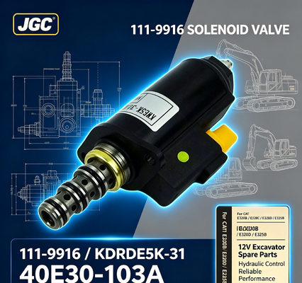111-9916  Válvula Solenoide para Escavadeira 12V Nº da Peça KDRDE5K-31 40E30-103A para CAT E320b E320c E320d E325b
