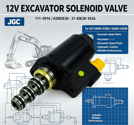 111-9916  Válvula Solenoide para Escavadeira 12V Nº da Peça KDRDE5K-31 40E30-103A para CAT E320b E320c E320d E325b