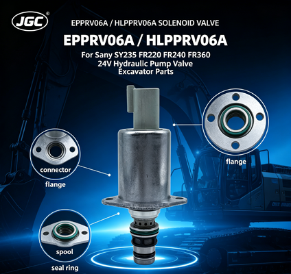 EPPRV06A 24V válvula de solenoide proporcional HLPPRV06A para Sany SY235 FR220 FR240 FR360 válvula de solenoide de bomba hidráulica de escavadeira