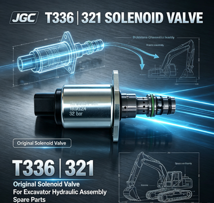 Valva solenoide original de alta qualidade para peças sobressalentes de montagem hidráulica de escavadeiras