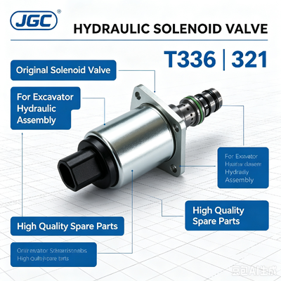 Valva solenoide original de alta qualidade para peças sobressalentes de montagem hidráulica de escavadeiras