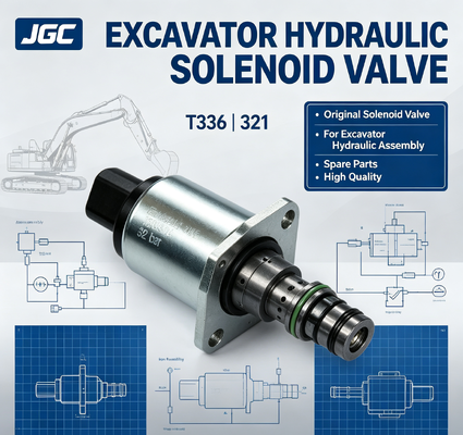 Valva solenoide original de alta qualidade para peças sobressalentes de montagem hidráulica de escavadeiras