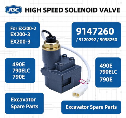 9147260 9120292 9098250 Válvula Solenoide de Alta Velocidade para Escavadeiras EX200-2 EX200-3 490E 790ELC 790E