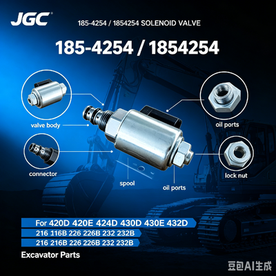 1854254 Venda a quente Válvula solenoide para peças sobressalentes de escavadeiras 420D 420E 424D 430D 430E 432D 216 216B 226 226B 232 232B