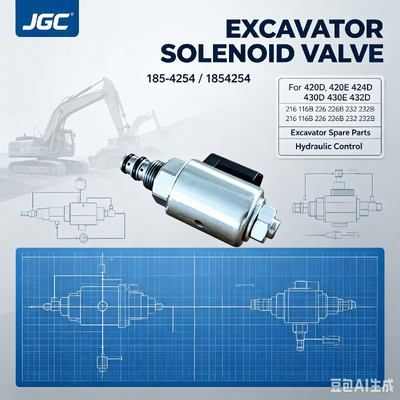 1854254 Venda a quente Válvula solenoide para peças sobressalentes de escavadeiras 420D 420E 424D 430D 430E 432D 216 216B 226 226B 232 232B