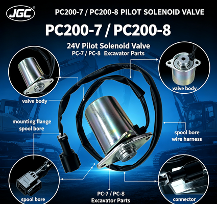 Peças de Escavadeira PC-7 PC-8 para PC200-7 PC200-8 Válvula Solenoide Válvula Solenoide Piloto 24V