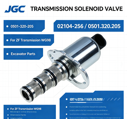 02104-256 0501-320-205 Peças de escavadeira Válvula solenoide para transmissão Zf Wg98